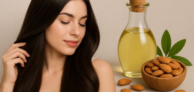فوائد زيت اللوز المر للشعر